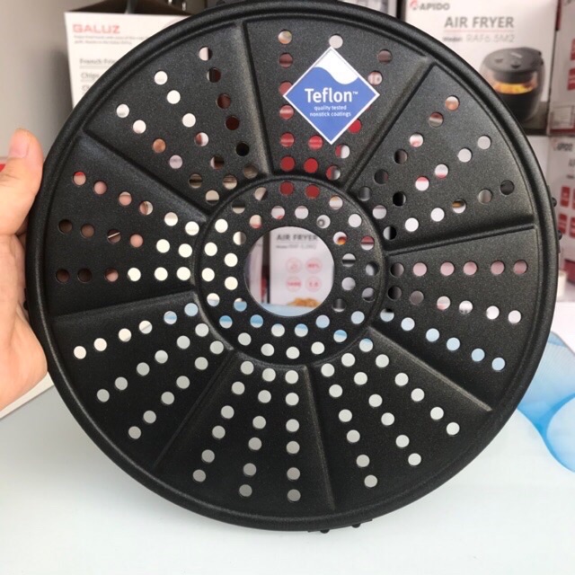Vỉ chiên chống dính cao cấp Teflon thay thế cho nồi chiên không dầu Rapido/ Hongxin dung tích 6.5L dạng tròn