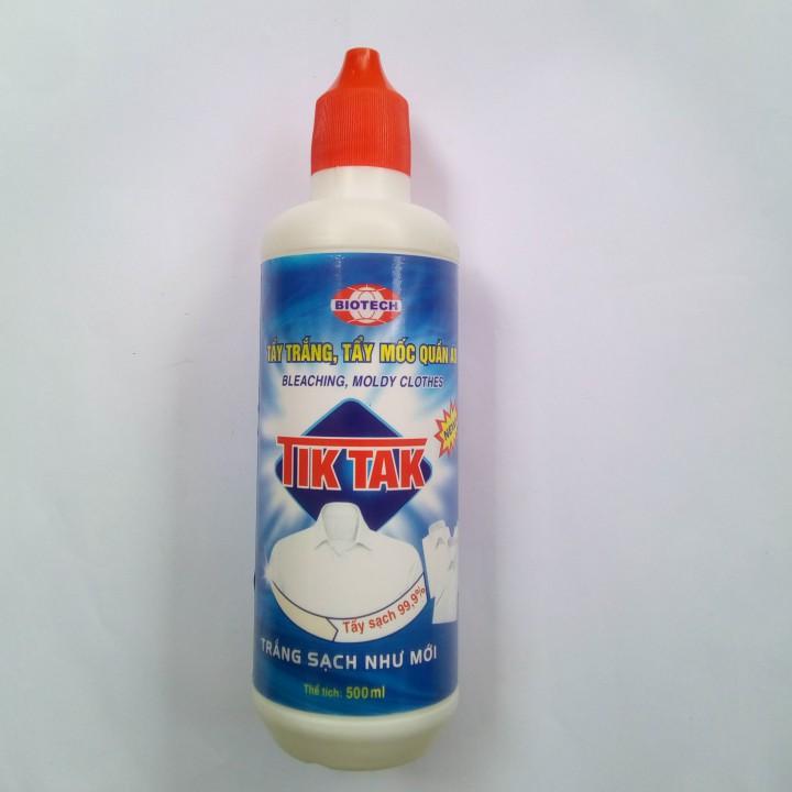 Chất tẩy trắng, tẩy mốc ở quần áo Tiktak chai 500ml