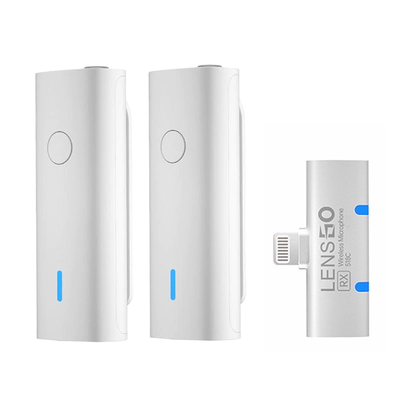 Lensgo lwm 518c - micro cài áo không dây 2.4ghz, thu âm điện thoại làm vlog, tik tok, phát trực tiếp, hát karaoke online