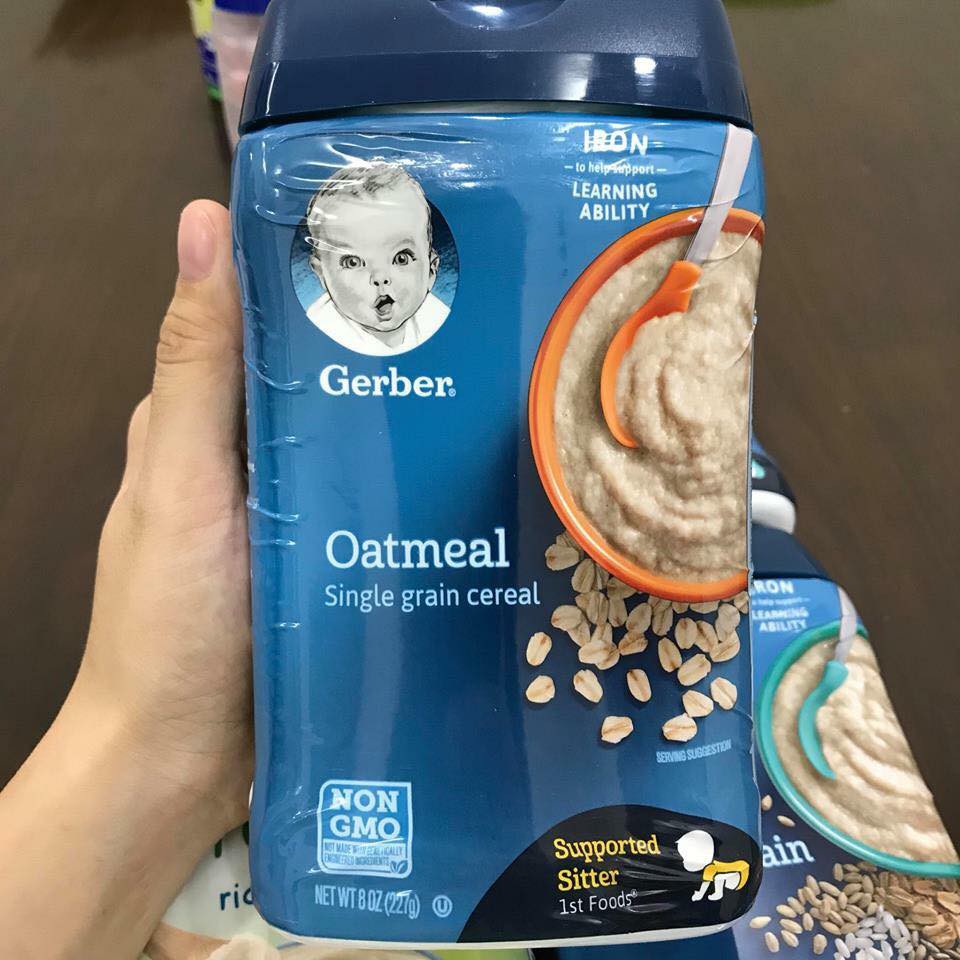 [HCM]Bột ăn dặm Gerber Mỹ Oatmeal hộp 227g (DATE 3/2021)