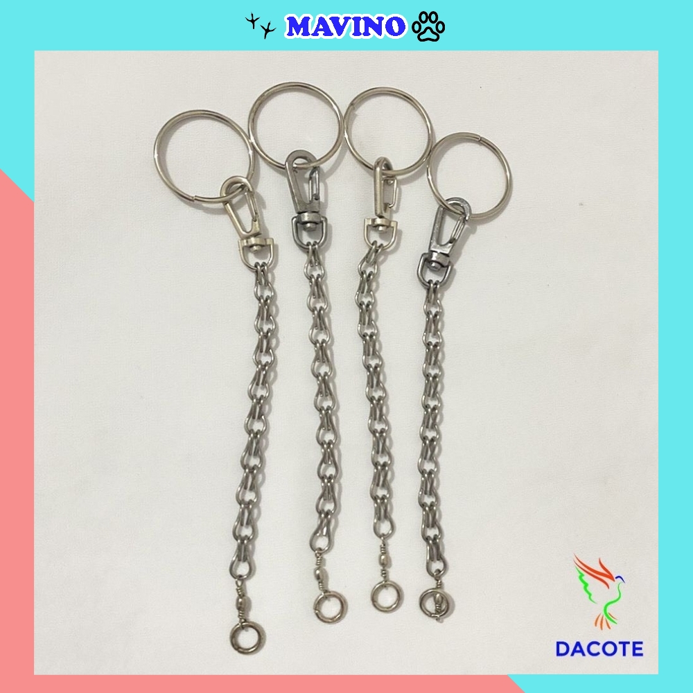 [Hoàn Tiền 10%] xích chân chim chất liệu Inox bền đẹp tiện lợi dùng cho các loại chim vẹt,chào mào,chích chòe,mi,khiếu...