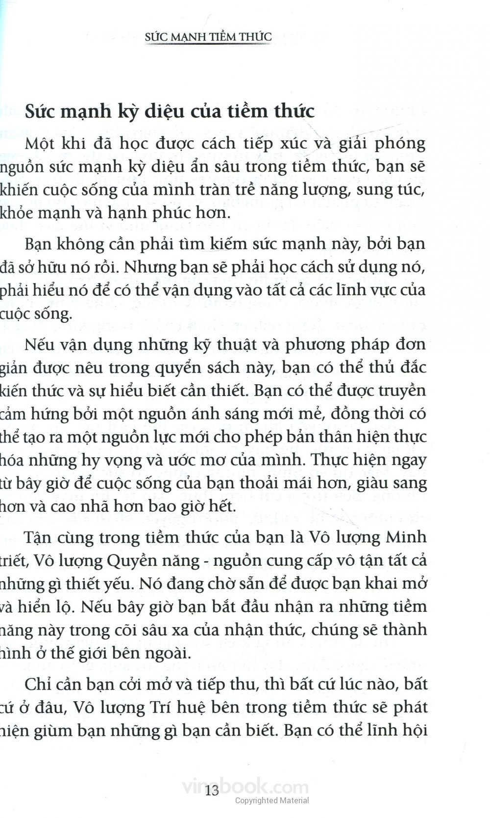 SỨC MẠNH TIỀM THỨC
