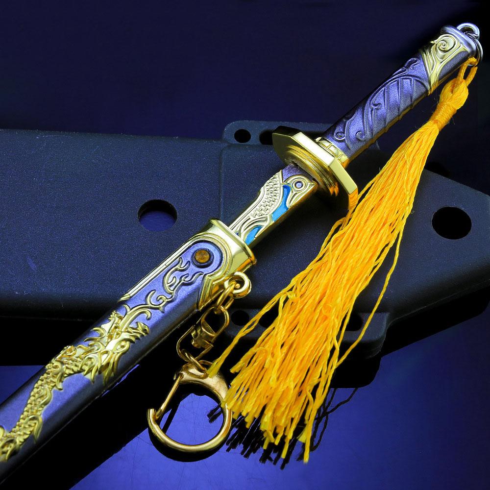 Móc Khóa Kiếm Samurai Rồng Vàng