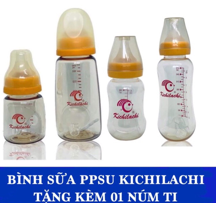- Bình sữa kichilachi cổ hẹp 270ml chính hãng