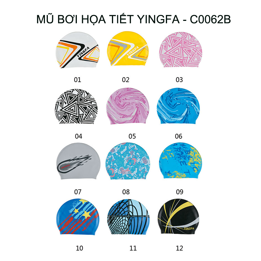 Mũ bơi Yingfa họa tiết C0062