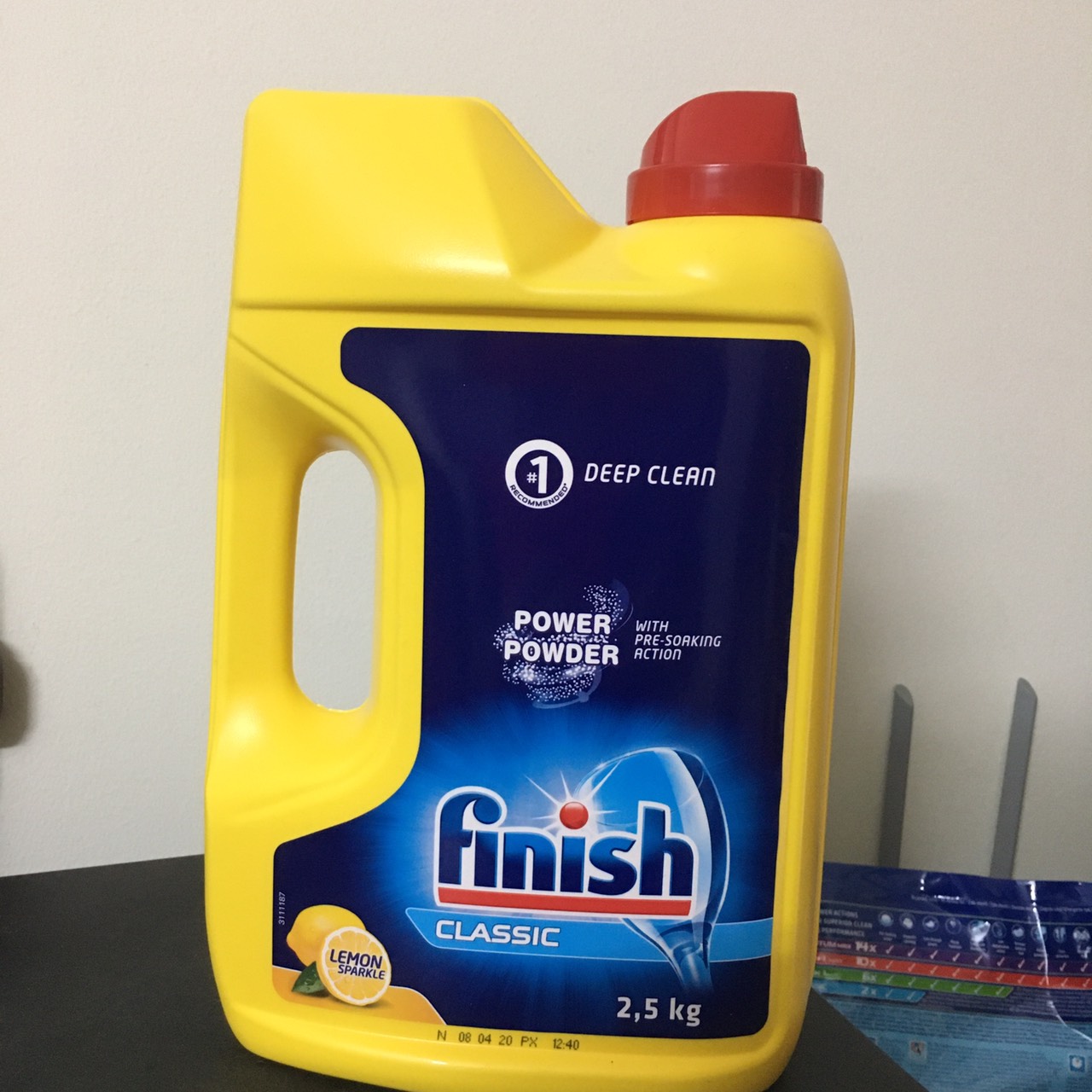 bột rửa chén bát finish hộp 2,5 kg