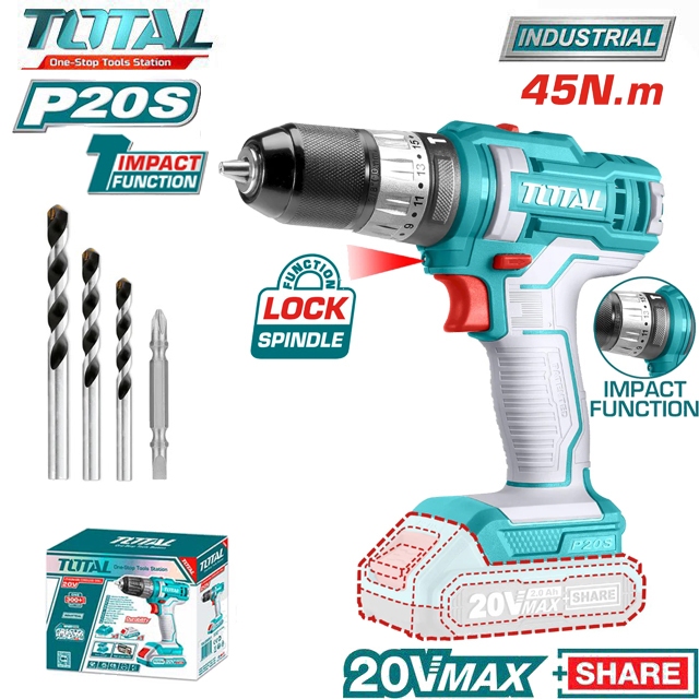 MÁY KHOAN BÚA DÙNG PIN TOTAL 20V TIDLI201452