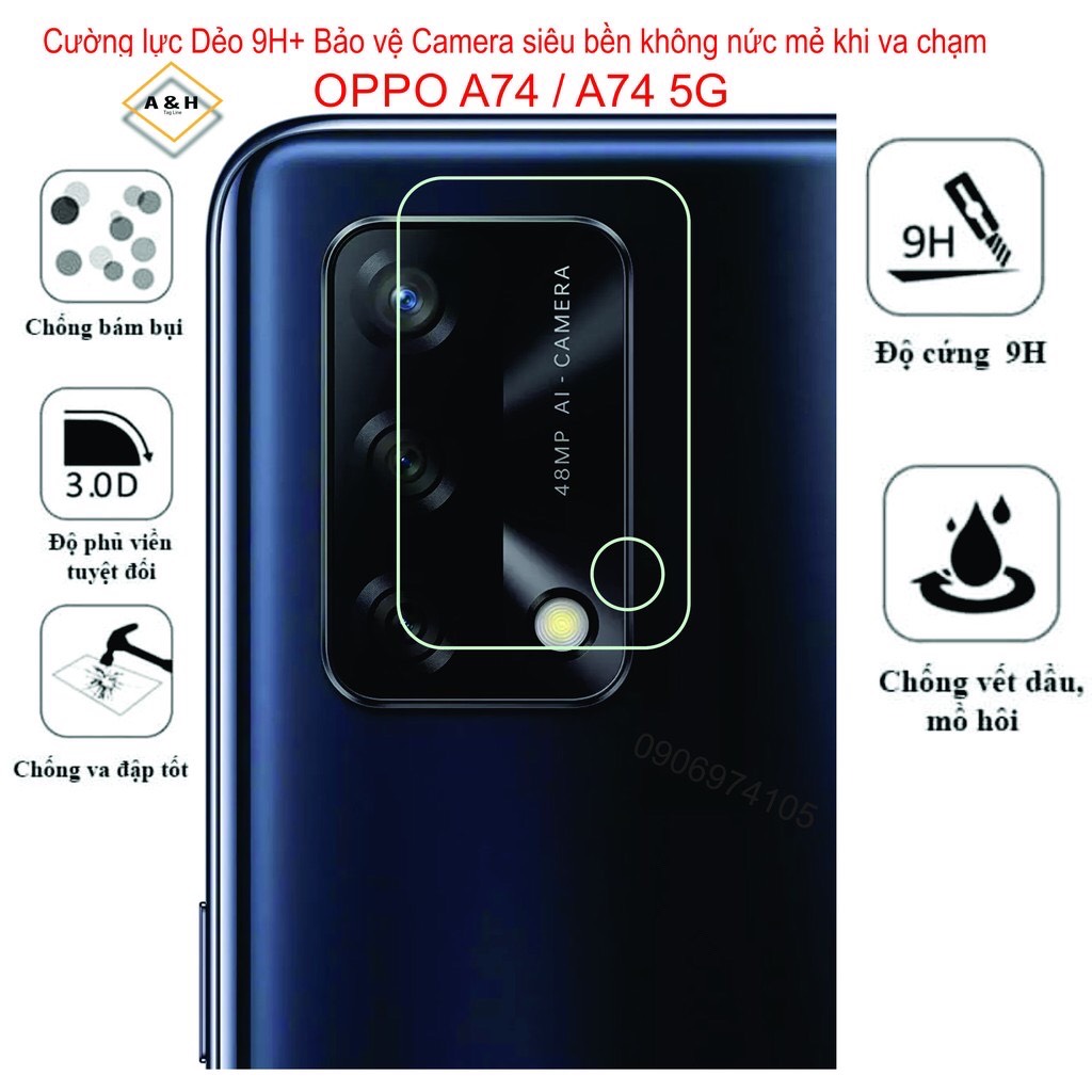 Cường lực Dẻo Bảo vệ Camera OPPO A54 / A74 / A74 5G / A94 , Siêu bền không nức mẻ khi va chạm, bảo vệ camera tiệt đối