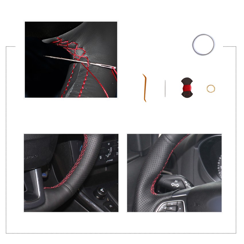 Bọc vô lăng xe Ford Focus 2015-2019, Ford Ecosport 2015-2020