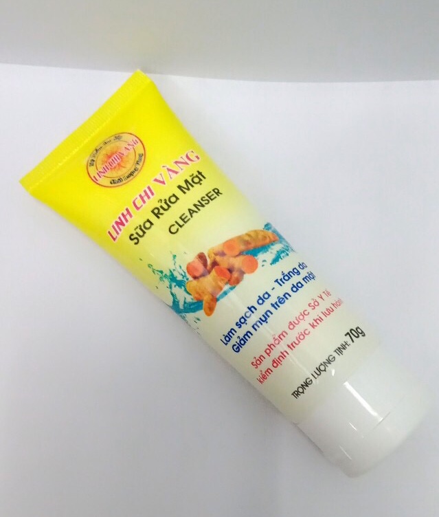 [HCM]Sữa Rửa Mặt Sạch Mụn Trắng Da LINH CHI VÀNG