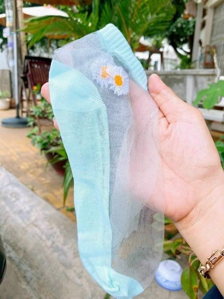 Set 10 Đôi Tất Ren Lụa Hoa Cúc Hot Trend 2020 VT0037