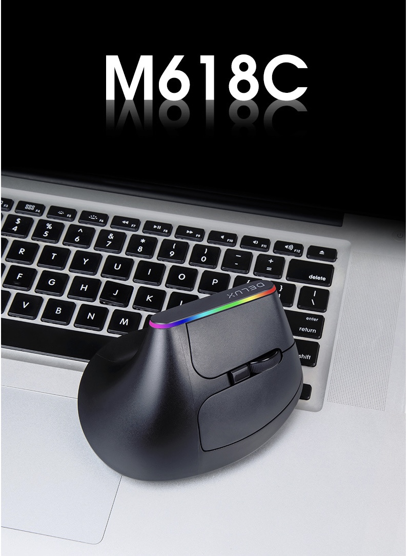 IT Smart Chuột máy tính ERGONOMIC DELUX Wireless RGB NewDesign