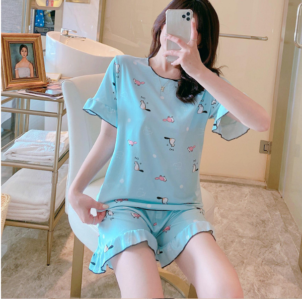 [Sale TẾT 3 Ngày] Đồ nữ ngắn tay cuộn viền họa tiết HỒ LI