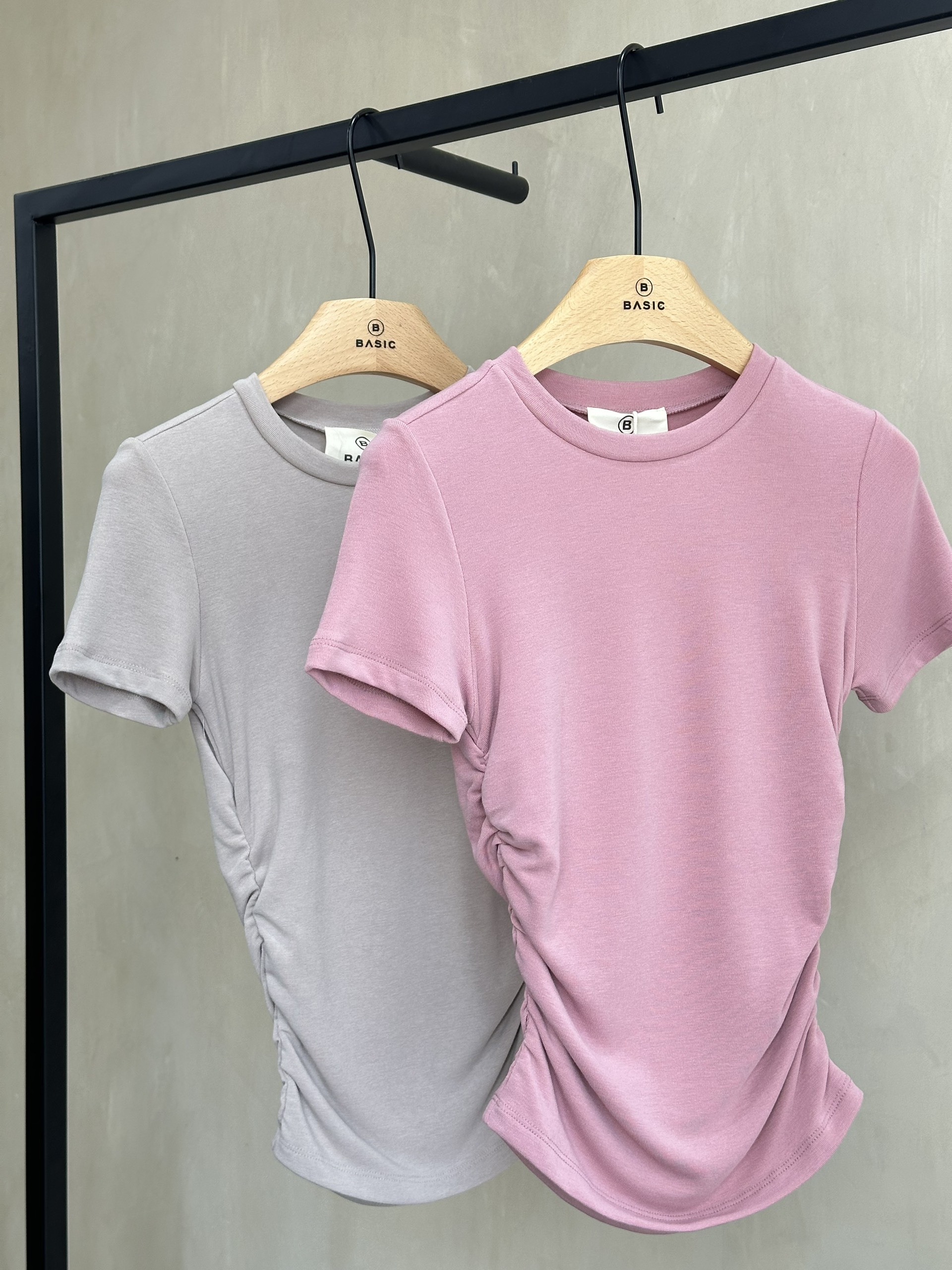 Áo thun trơn tay ngắn BASIC POLA TOP