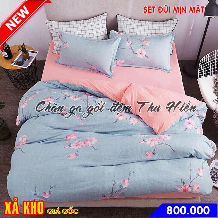 Bộ chăn ga gối cotton đũi cao cấp 7