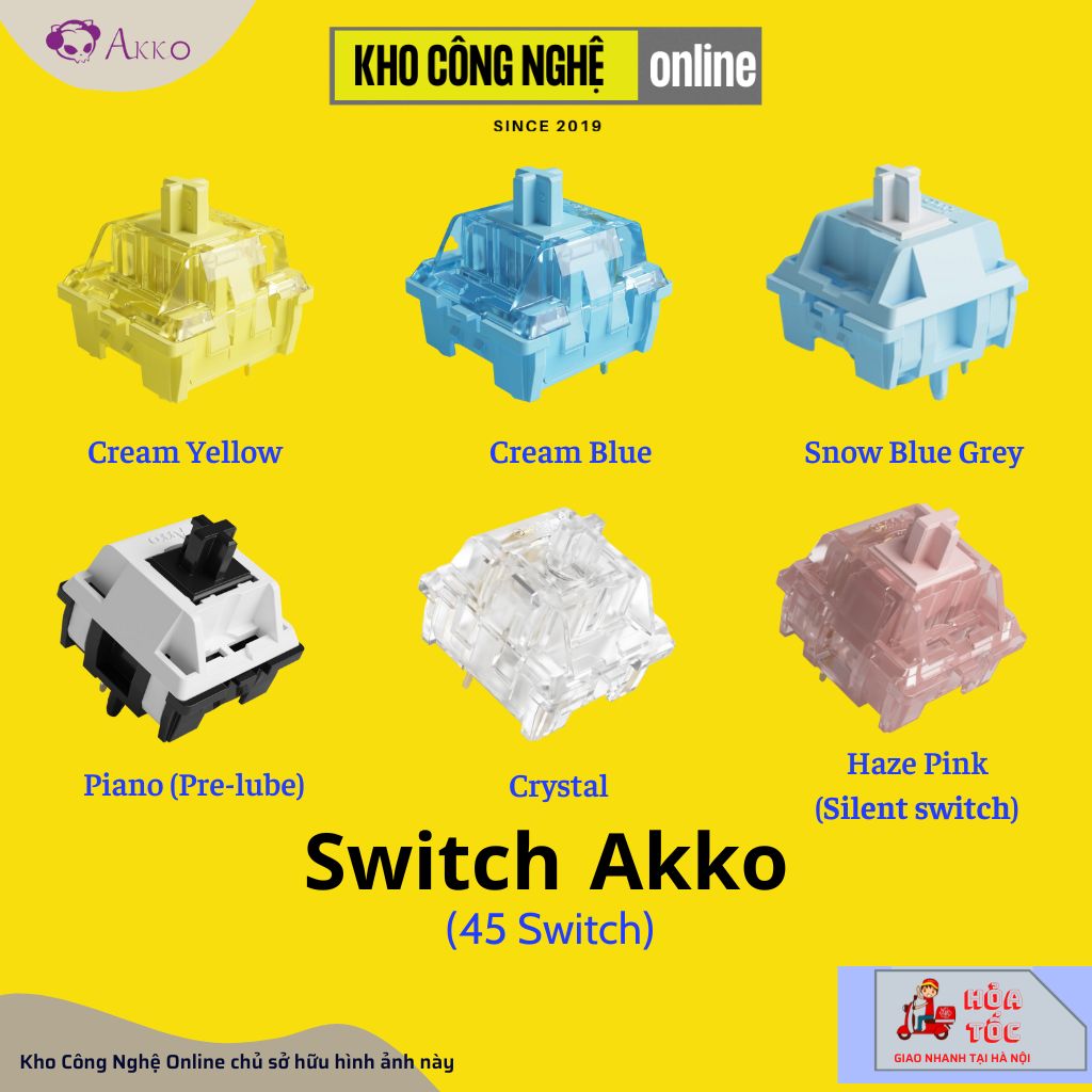 Công tắc bàn phím Switch AKKO CS dùng cho bàn phím cơ (1 hộp 45 Switch)