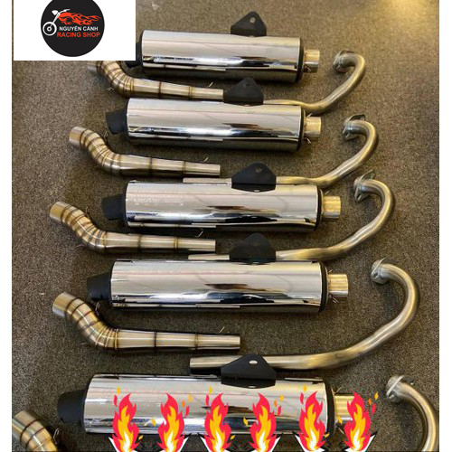 pô CBR cổ 2 khúc gắn xe raider xăng cơ