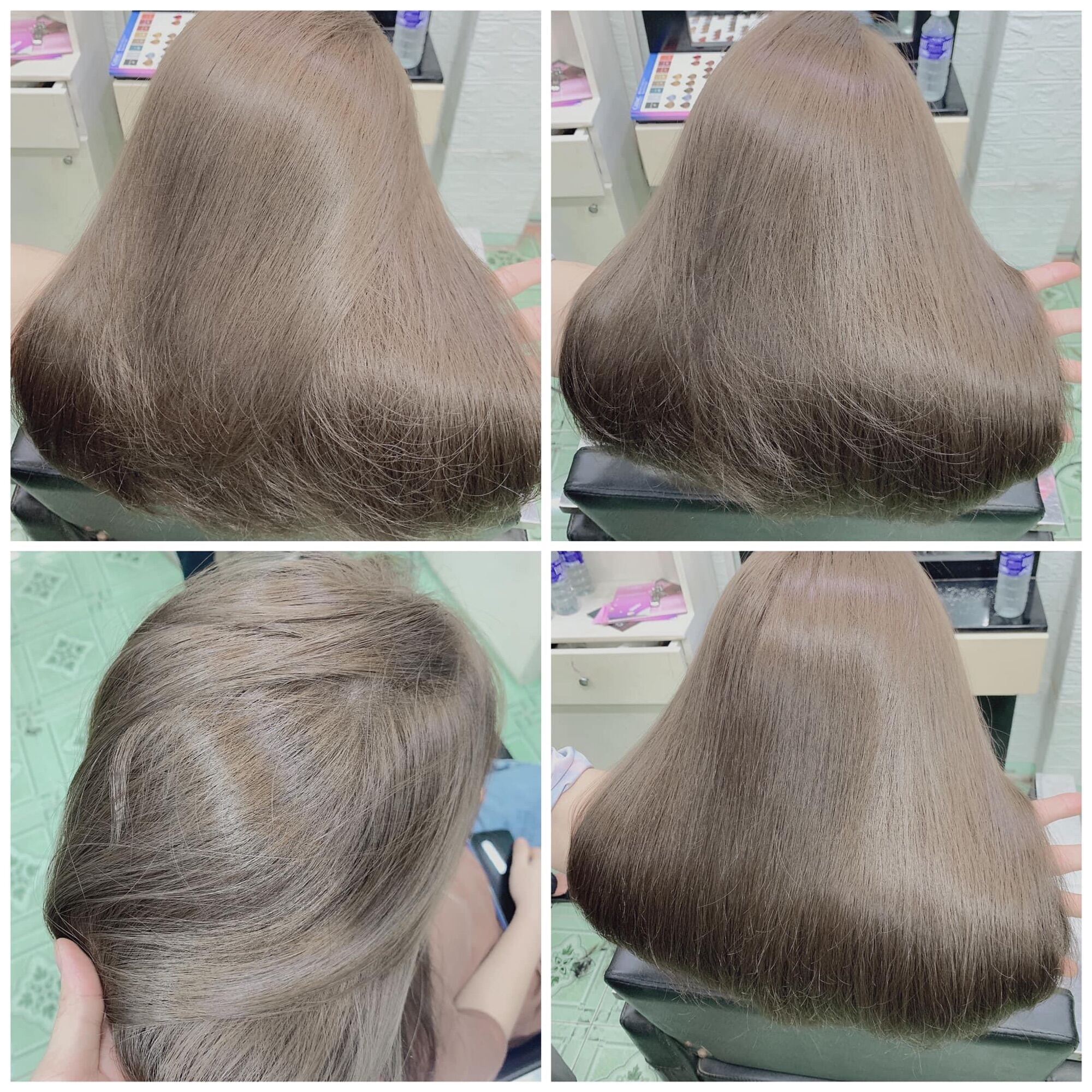Màu nhuộm nâu trà sữa thời thượng keroa hàn quốc