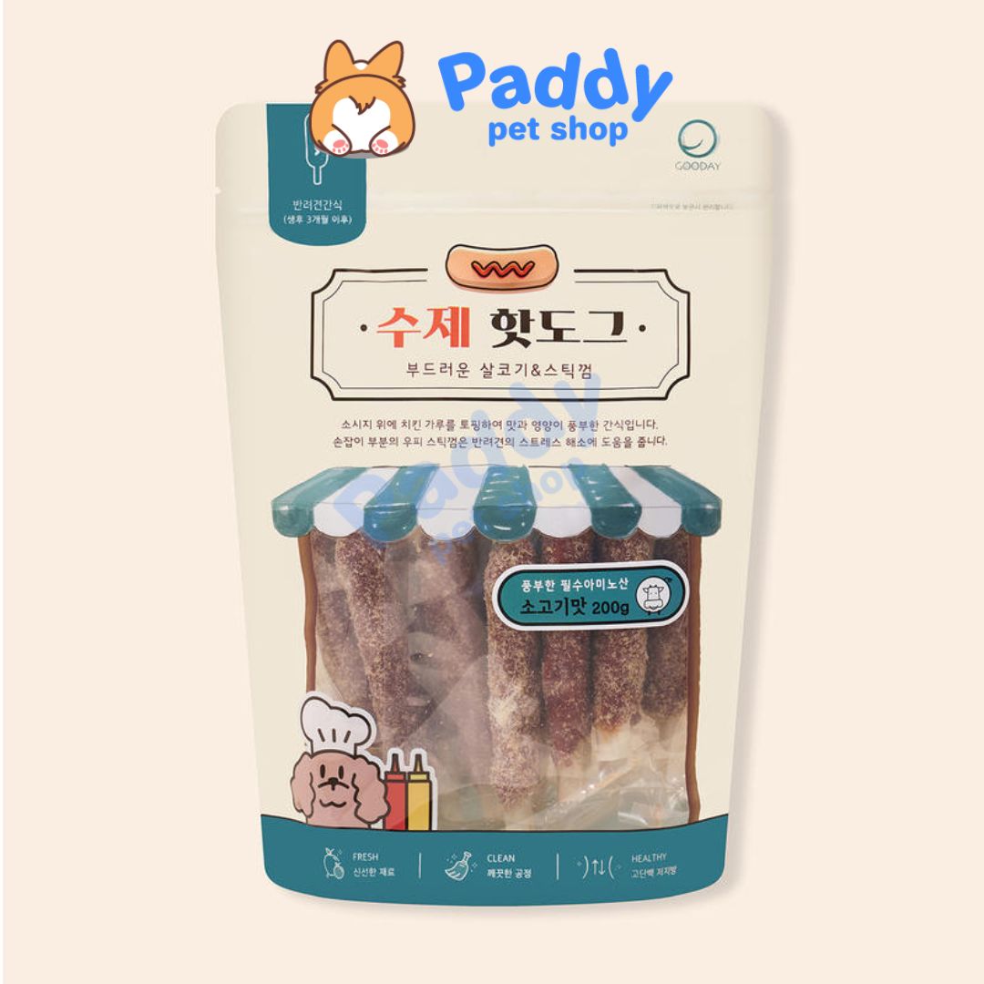 Bánh Thưởng Cho Chó Hotdog Natural Lab 200g (Hàn Quốc)