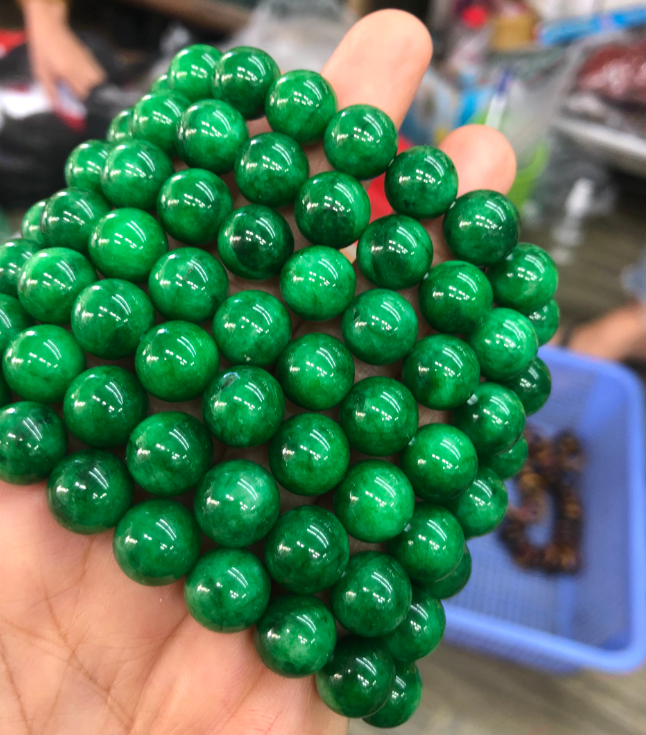 Chuỗi Vòng tay cẩm thạch sơn thủy mang bình an-đủ side-hàng thực tế