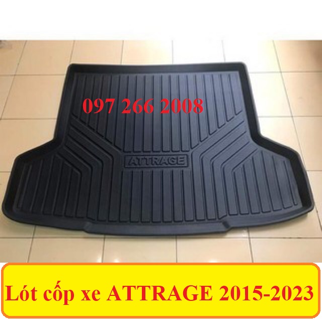 Lót cốp nhựa dẻo xe attrage 2015 2016 2017 2018 2019 2020 2021 2022 2023 nhựa dẻo cao cấp, không mùi không thấm nước