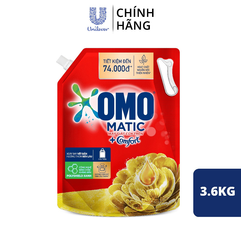 [HSD 0226] Nước Giặt OMO Matic Túi 3.6kg/ 3.9kg