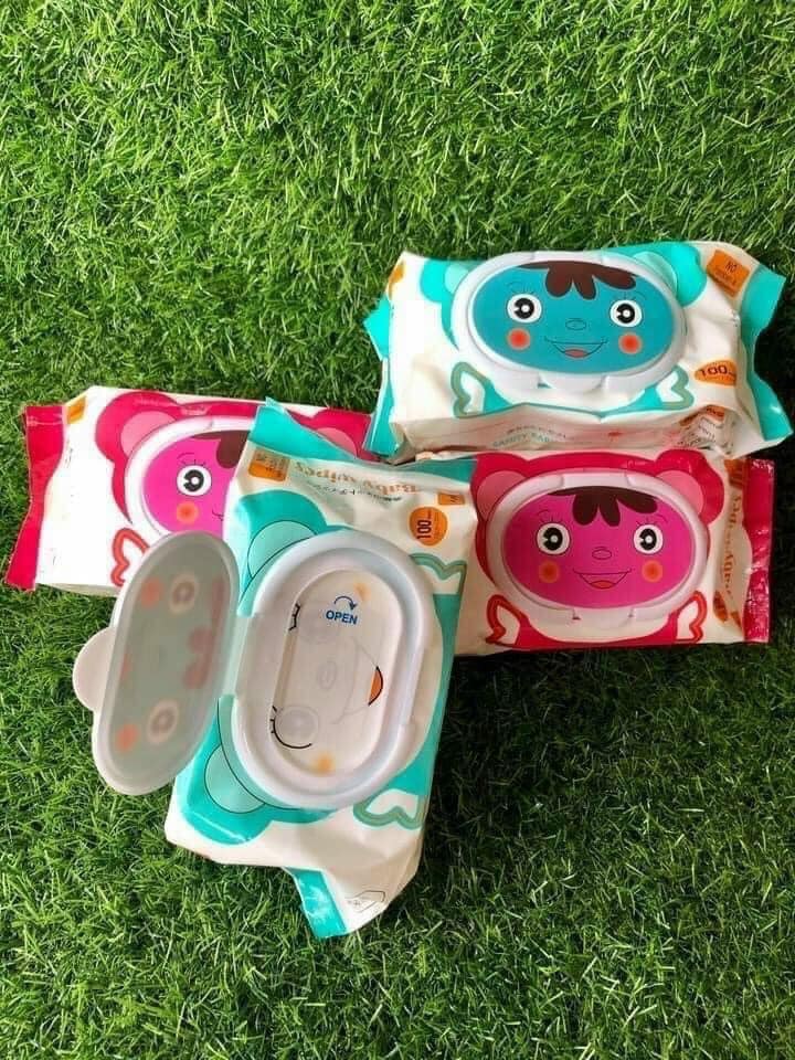 [HCM]Combo 10 bịch khăn ướt Baby wipes 100 tờ