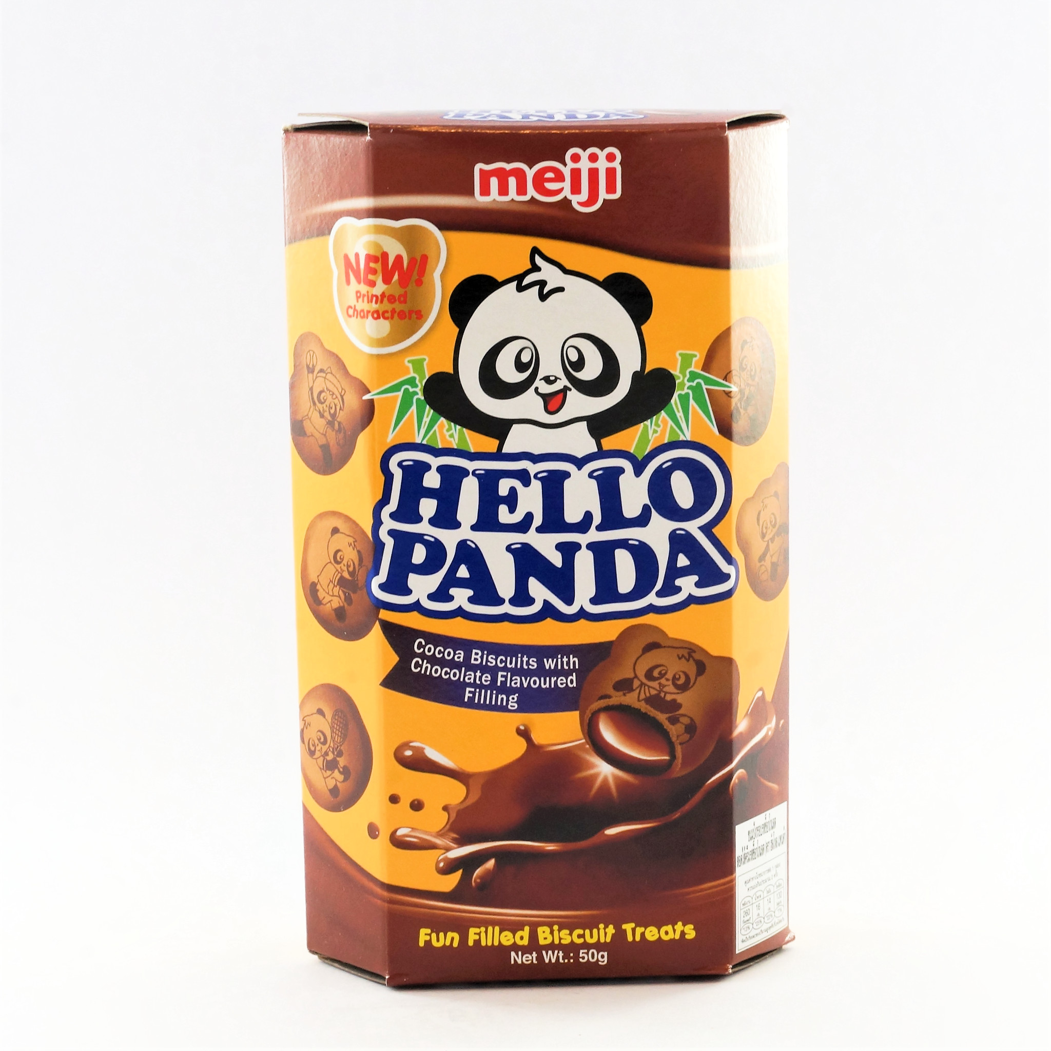 Bánh Gấu Hello Panda Cacao Nhân Kem Sôcôla Chocolate Meiji (Hộp 50g-vàng)