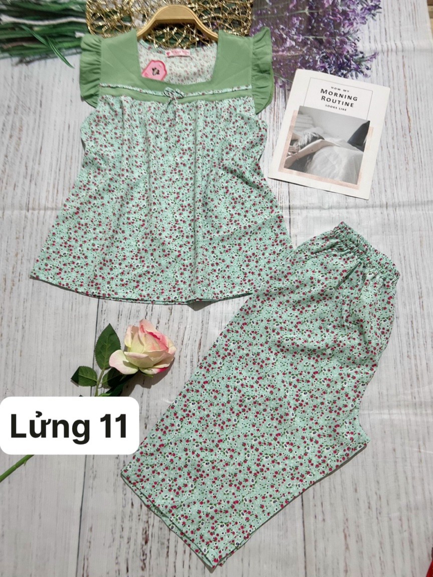 [ HIEN HOANG STORE , HCM  ] Bộ mặc nhà Quần lửng tay cánh tiên , đồ bộ  nữ, đồ bộ lụa hàn cao cấp, đồ bộ lụa