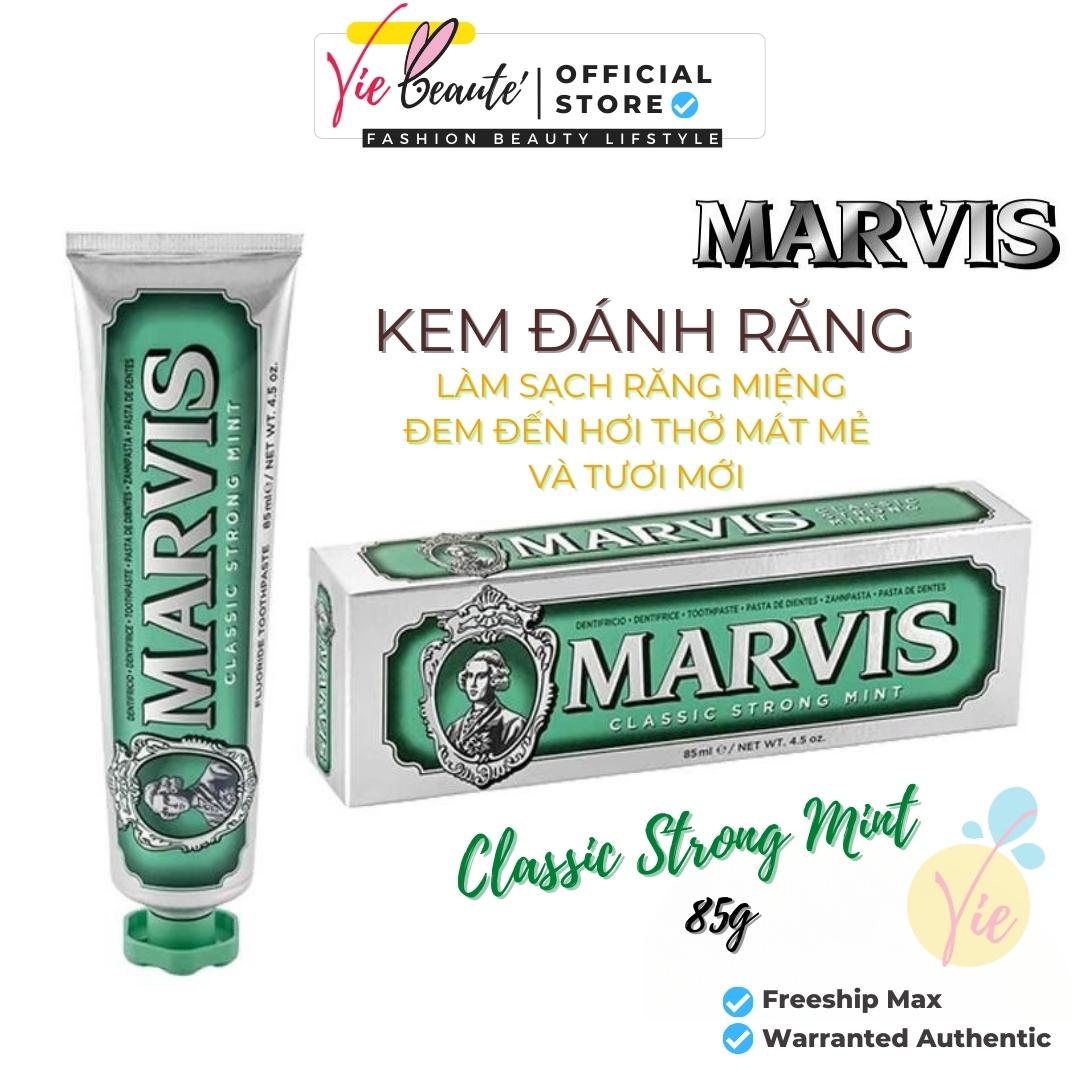 Kem đánh răng ý marvis classic 85ml - 9 hương vị cổ điển, làm sạch mảng bám, trắng răng thơm miệng