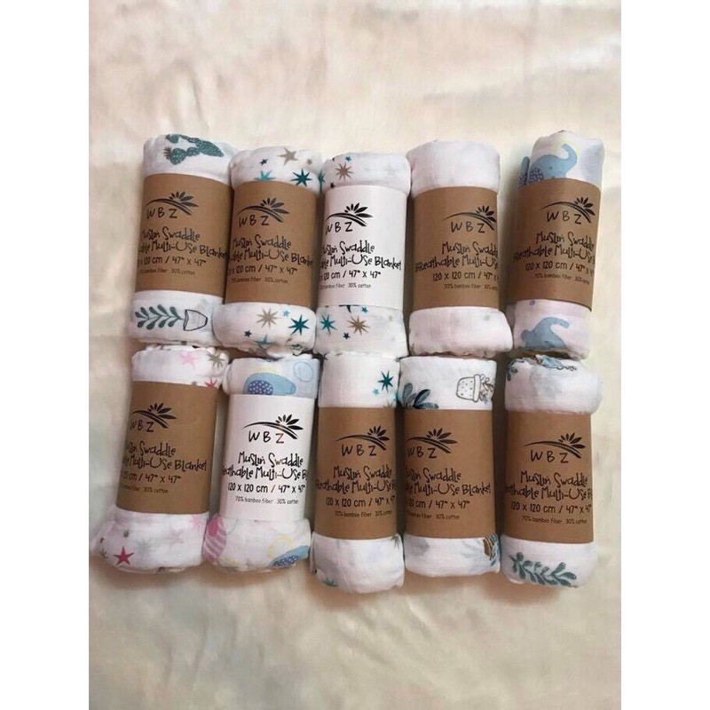 Khăn cuộn , khăn tắm xô Muslin cho bé