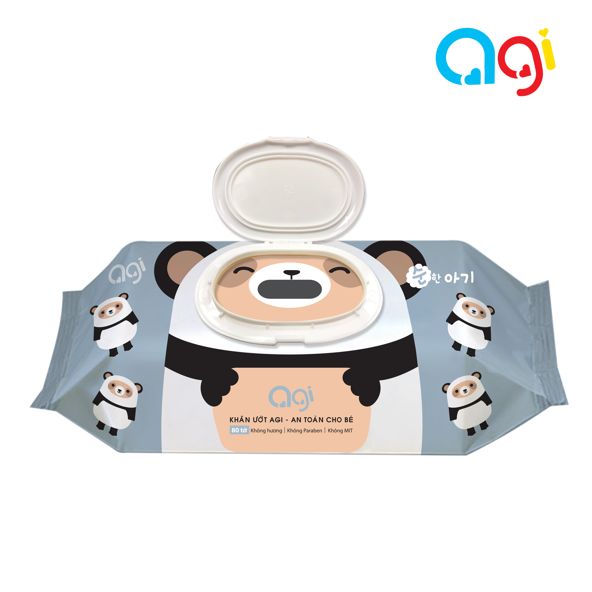 [HCM]Gói 80 tờ khăn ướt agi không mùi