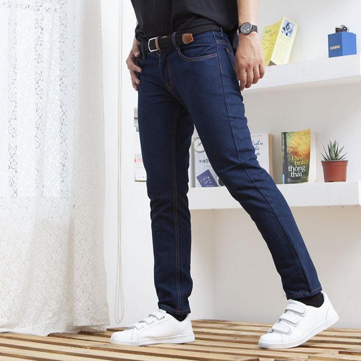 Quần jean nam ống suôn MO1 (Xanh đậm)