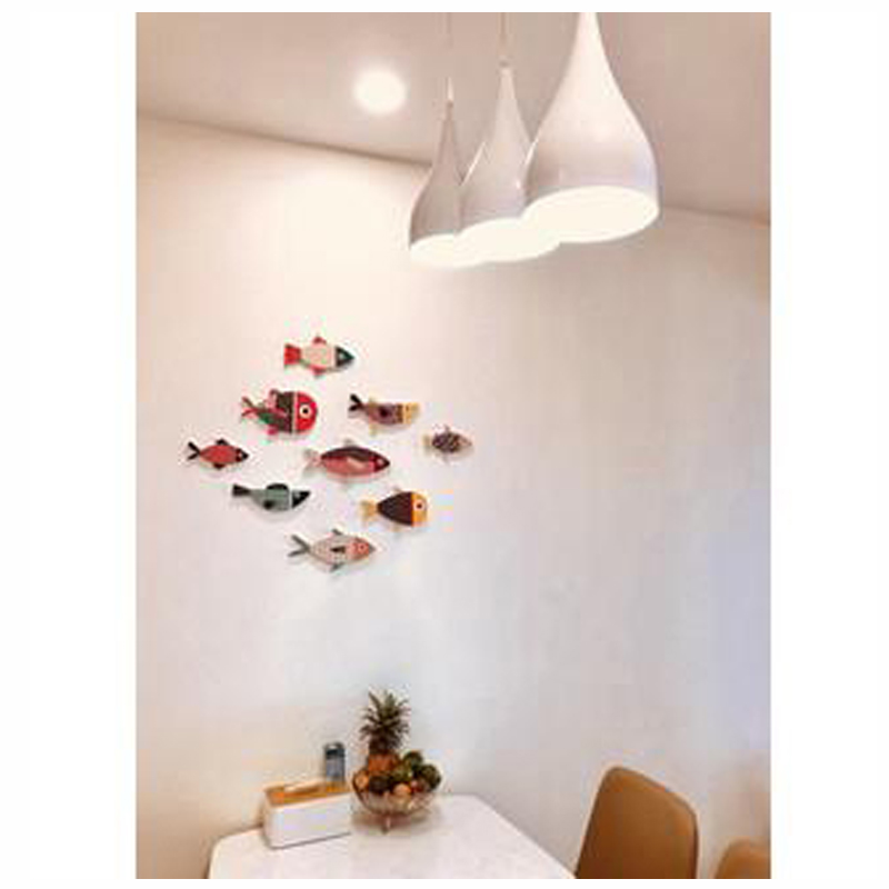 [HCM]BỘ CÁ DECOR CAO CẤP - 9 EM CÁ DÁN TƯỜNG BỘ 9 CON CÁ DÁN TƯỜNG