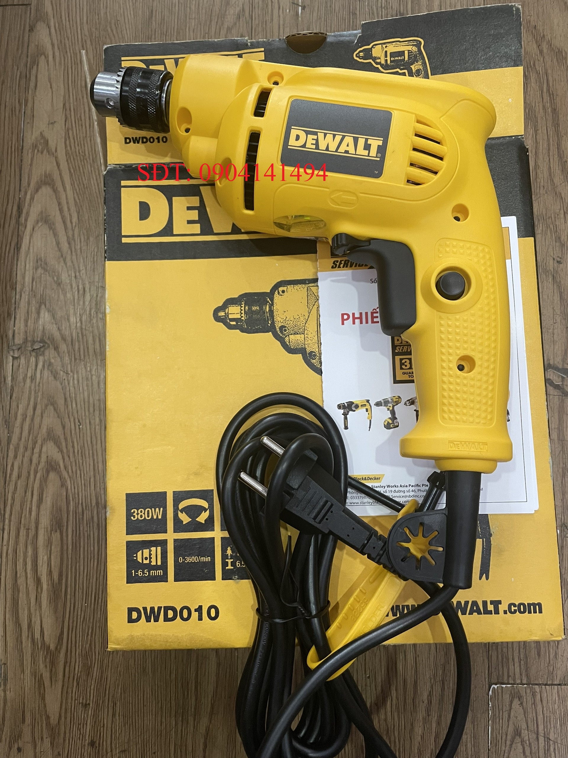 DeWALT - 380W - 6.5MM MÁY KHOAN SẮT ĐẢO CHIỀU - DWD010