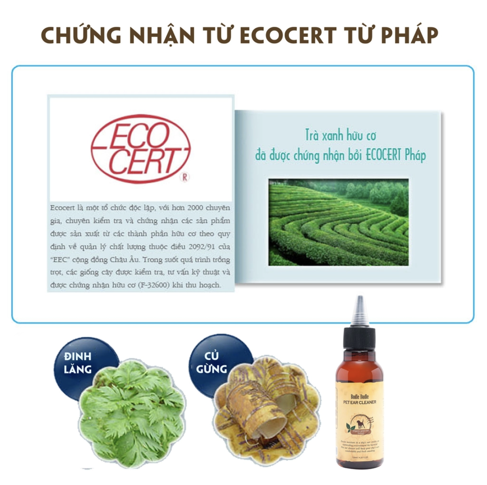Dung dịch vệ sinh tai Budle Budle cho chó 120ml