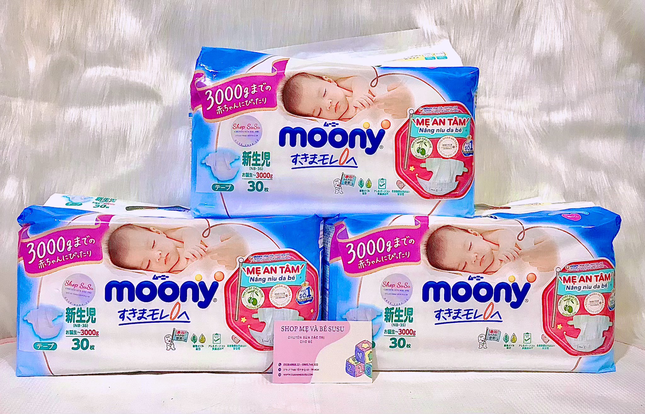 Tã Dán Moony cho trẻ sinh non thiếu tháng (Từ 1,5kg đến 3kg)