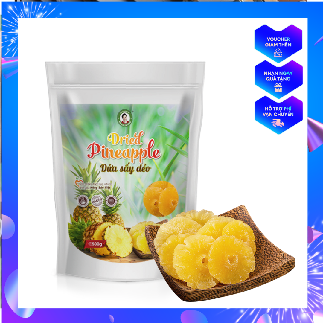 DỨA SẤY DẺO CÔ BA SƯƠNG 500 GRAM