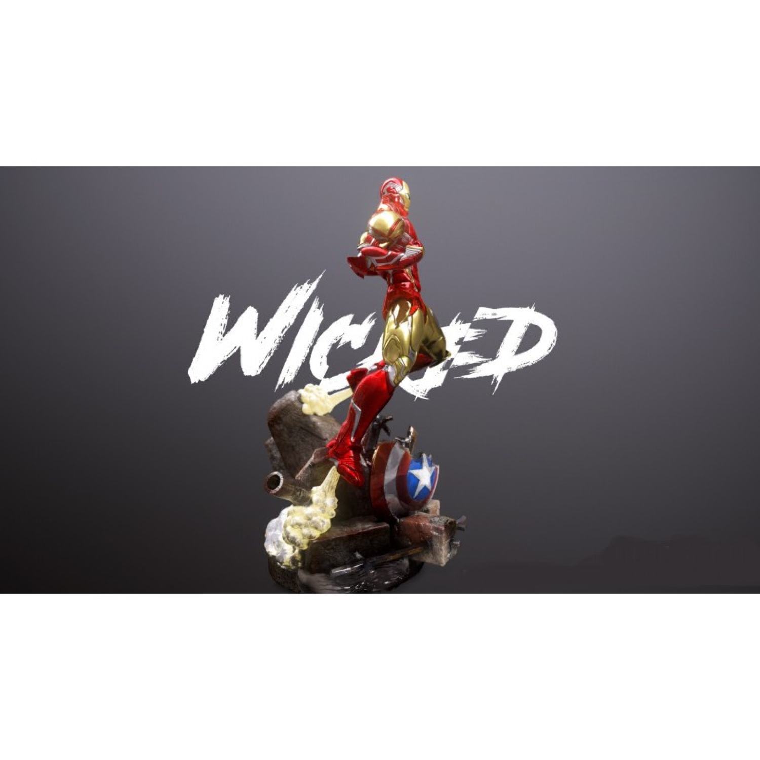 File in 3D Iron Man And The Shield - Marvel