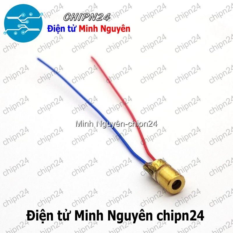 [1 cái] ( ) Đầu phát Laser Mini 3V 6mm Sáng Đỏ (Laze) - HH000135