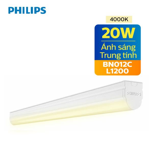 Bảng giá Đèn tường Philips LED BN012C T8 20W  - Kích thước 1.2m - Ánh sáng trắng / trung tính / vàng