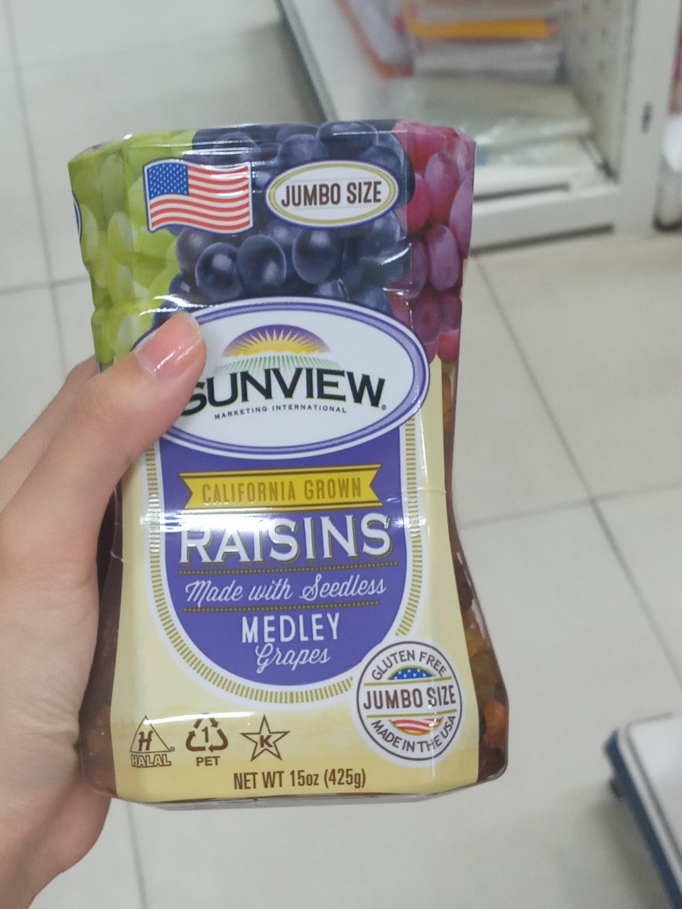 Nho khô hỗn hợp sunview mỹ 425g