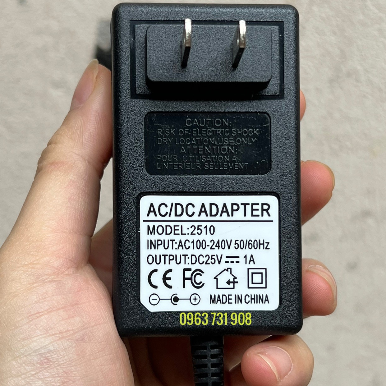 Sạc máy hút bụi 25v 1a loại tốt