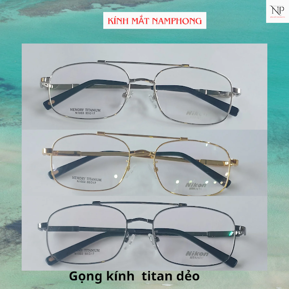 Gọng Kính( dẻo nikon ) titanium 2 cầu