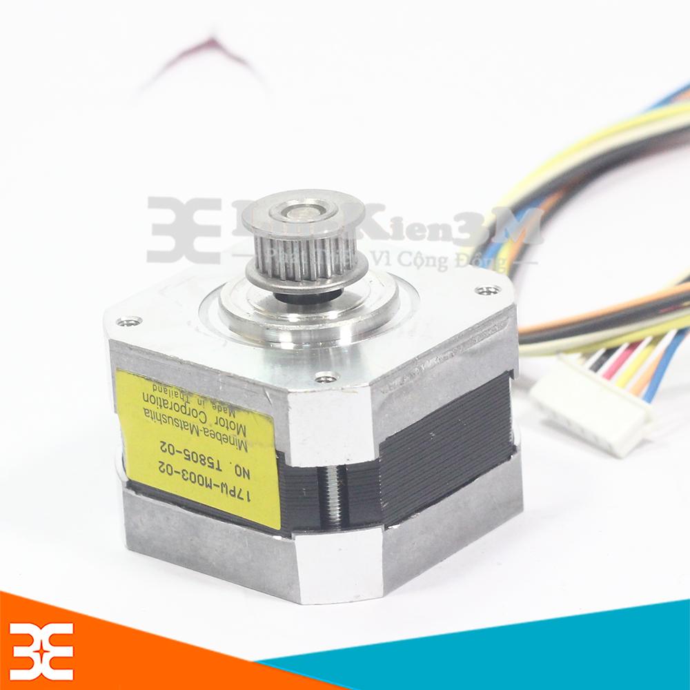 Động Cơ Bước 17PW-M003 12VDC-24VDC 1.8 Độ ( Có Bánh Răng )