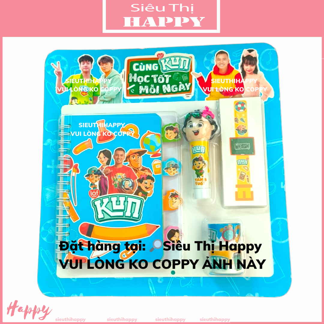 Bộ dụng cụ sổ tay học tập siêu Kun 6 món