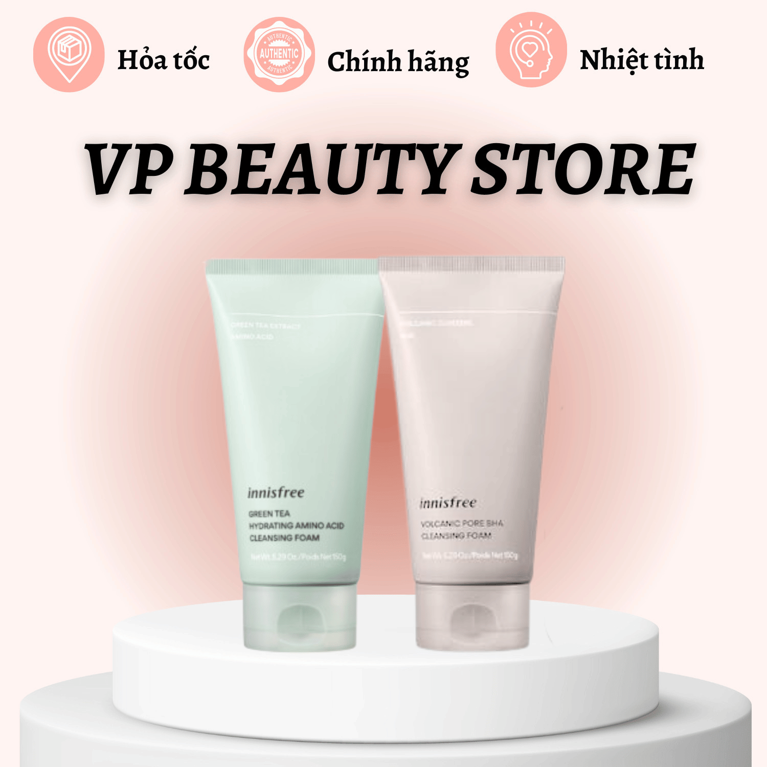 [MẪU MỚI] Sữa Rửa Mặt Innisfree Trà Xanh - Tro Núi Lửa 150ml