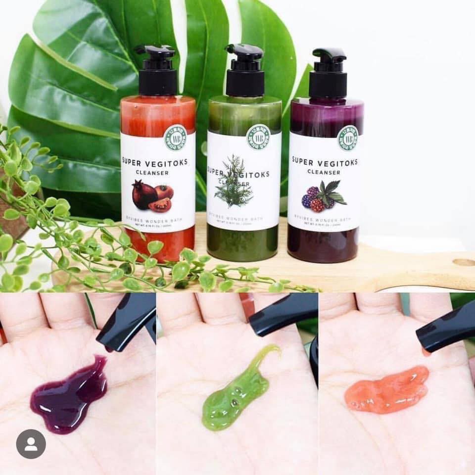 [HCM]Sữa Rửa Mặt Rau Củ Thải Độc Cho Da Super Vegitoks 300ml