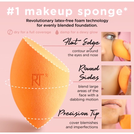 Bông Mút Trang Điểm Real Techniques Miracle Complexion Sponge + Travel Case