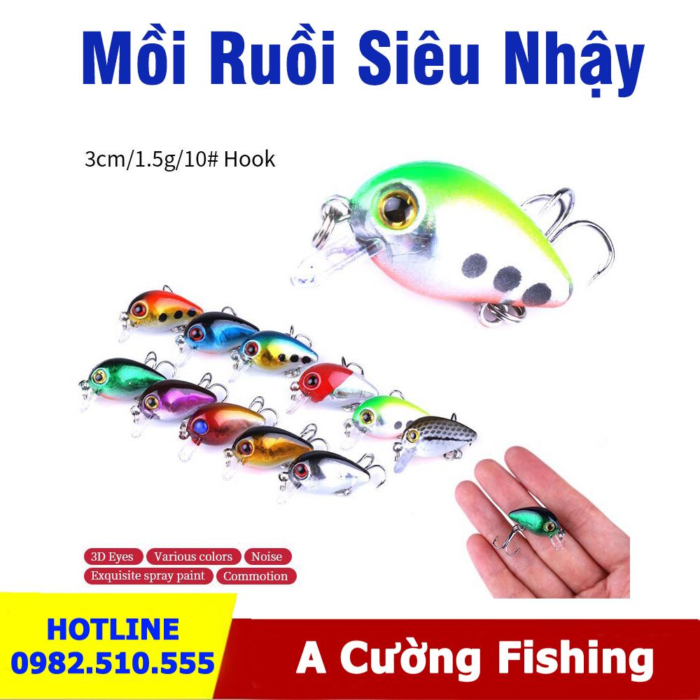 Combo 10 Mồi Ruồi Câu Cá  - Chuyên bắt cá rô phi, rô ta, chuối, lóc, sộp, thiểu, ngão, chim